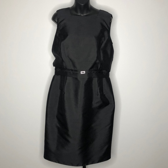 Akris Bergdorf Goodman Black Silver Buttoned/Middle Silk Dress Sz12 - Picture 1 of 9